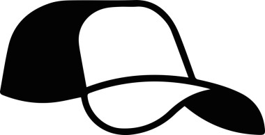 Şapka simgesi vektör çizimi