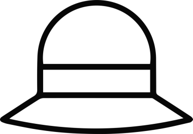 Şapka simgesi vektör çizimi
