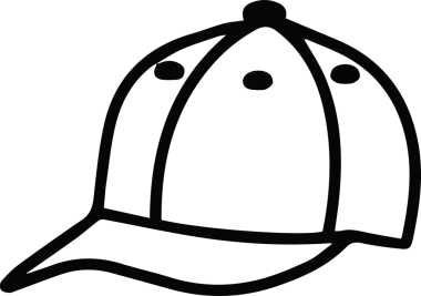 Şapka simgesi vektör çizimi