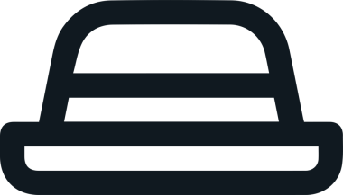 Şapka simgesi vektör çizimi