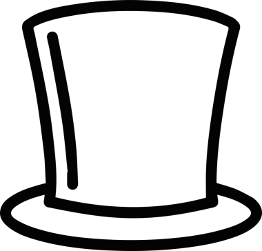 Şapka simgesi vektör çizimi