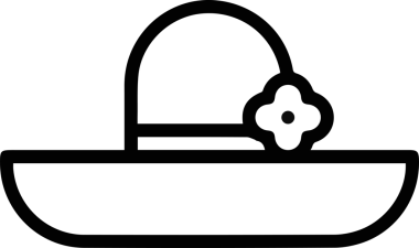 Şapka simgesi vektör çizimi