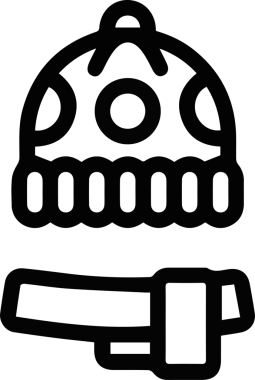 Şapka simgesi vektör çizimi