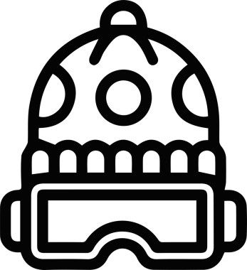 Şapka simgesi vektör çizimi