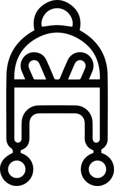 Şapka simgesi vektör çizimi