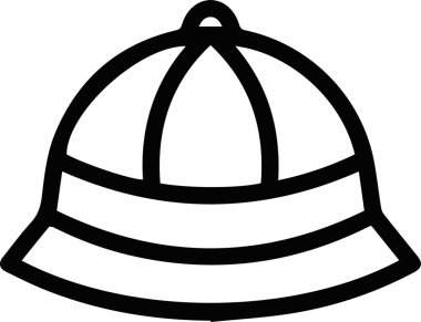 Şapka simgesi vektör çizimi