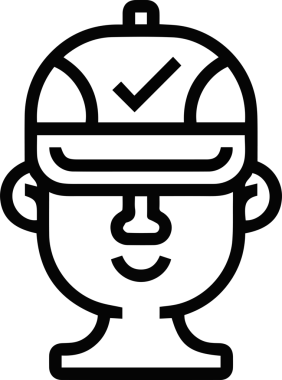 Şapka simgesi vektör çizimi