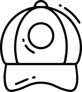 Şapka simgesi vektör çizimi
