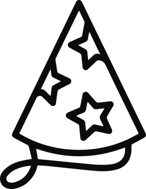 Şapka simgesi vektör çizimi