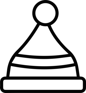 Şapka simgesi vektör çizimi