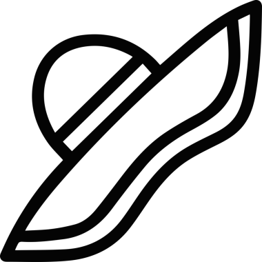 Şapka simgesi vektör çizimi