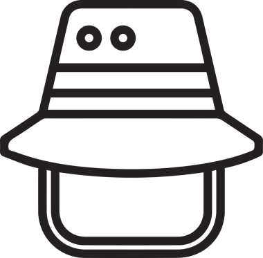 Şapka simgesi vektör çizimi