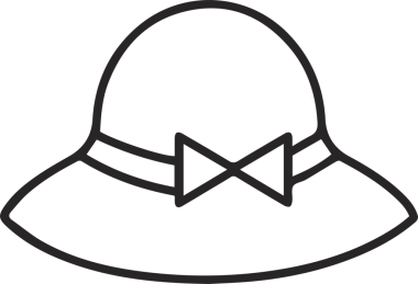 Şapka simgesi vektör çizimi