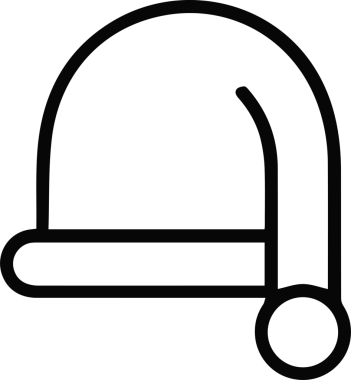 Şapka simgesi vektör çizimi