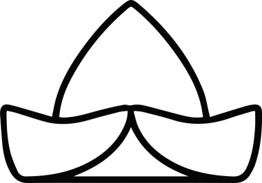 Şapka simgesi vektör çizimi