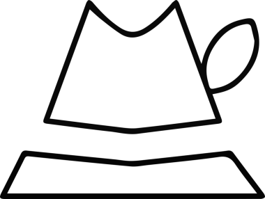 Şapka simgesi vektör çizimi