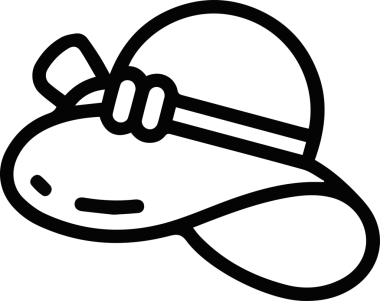 Şapka simgesi vektör çizimi