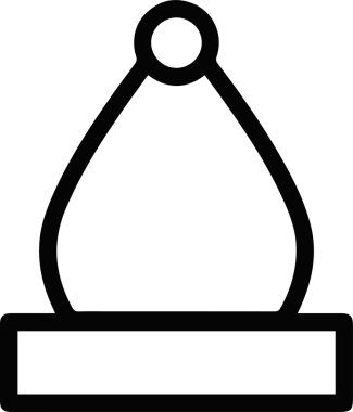 Şapka simgesi vektör çizimi