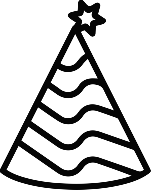 Şapka simgesi vektör çizimi