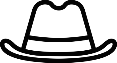 Şapka simgesi vektör çizimi