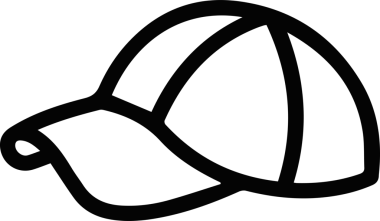 Şapka simgesi vektör çizimi