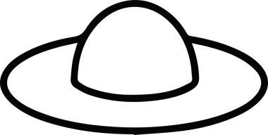 Şapka simgesi vektör çizimi