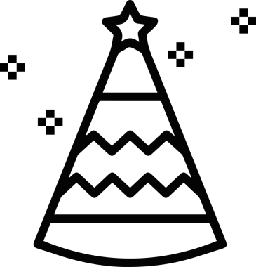 Şapka simgesi vektör çizimi