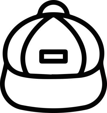 Şapka simgesi vektör çizimi