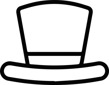 Şapka simgesi vektör çizimi