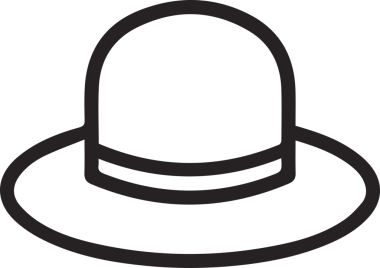 Şapka simgesi vektör çizimi