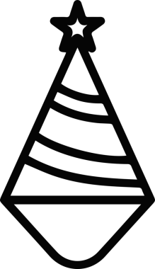 Şapka simgesi vektör çizimi