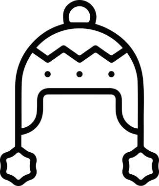 Şapka simgesi vektör çizimi