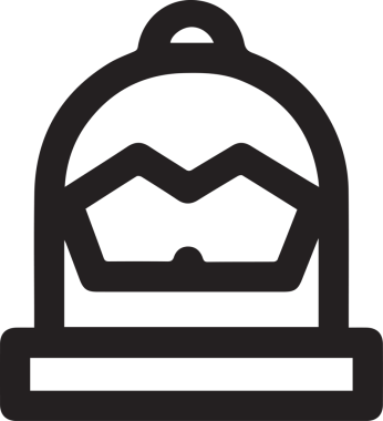 Şapka simgesi vektör çizimi