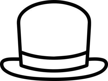 Şapka simgesi vektör çizimi