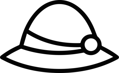 Şapka simgesi vektör çizimi