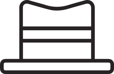 Şapka simgesi vektör çizimi