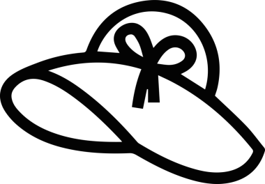 Şapka simgesi vektör çizimi