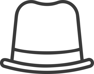 Şapka simgesi vektör çizimi