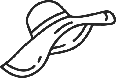 Şapka simgesi vektör çizimi