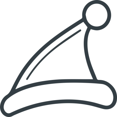 Şapka simgesi vektör çizimi