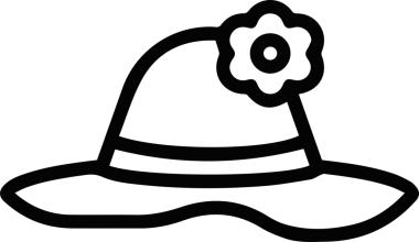Şapka simgesi vektör çizimi