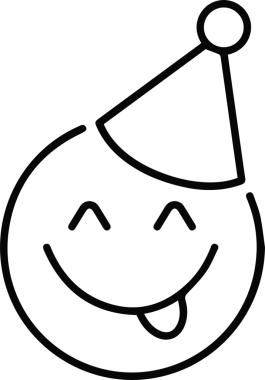 Şapka simgesi vektör çizimi