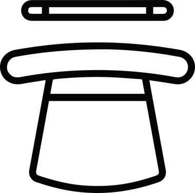 Şapka simgesi vektör çizimi
