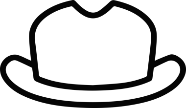 Şapka simgesi vektör çizimi