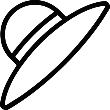 Şapka simgesi vektör çizimi