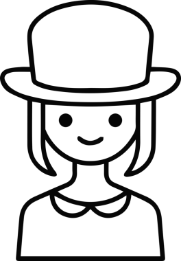 Şapka simgesi vektör çizimi