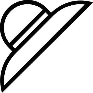 Şapka simgesi vektör çizimi