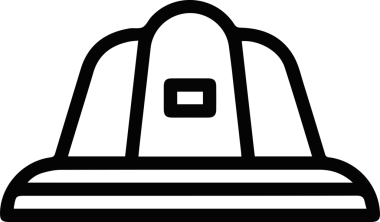 Şapka simgesi vektör çizimi