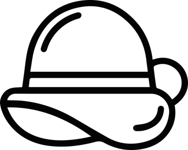 Şapka simgesi vektör çizimi
