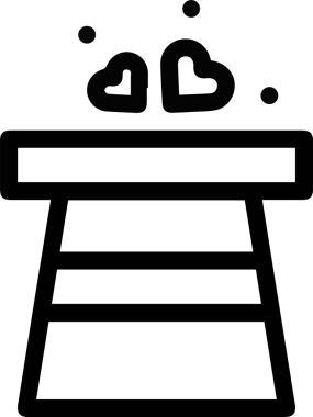 Şapka simgesi vektör çizimi